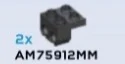 Connector Plate Modified 2 x 2 with double axle pin hole on bottom in Gray, Dark (Metallic)