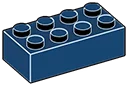 Brick 2 x 4 in Blue, Midnight