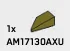 Wedge Slope 25 1 x 2 corner, right in Green, Olive Drab (Infinite Green) (Metallic)