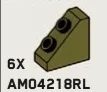 Slope brick 45 1 x 2.33 x 2 with studs on slope