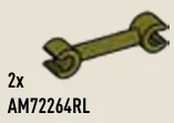 Connector: clip, small double-sided 1 x 4 in Green, Rich