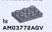 Plate 2 x 3 in Gray, Light (Metallic)