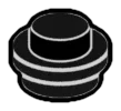 Plate 1 x 1 round in Grey, Charcoal