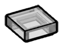 Tile 1 x 1 in Clear (Translucent)