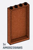 Wall 4 x 6 x 1 in Brown, Rust
