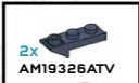 Slope Inverted Plate 1 x 3 with inverse slope beneath one end in Blue, Smoke (Flake)