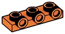 Plate 1 x 3 with three studs on side, ascending in Orange, Bright