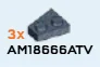 Wedge Plate 2 x 2 without right corner in Blue, Smoke (Flake)