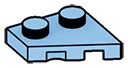Wedge Plate 2 x 2 without left corner in Blue, Deep Pastel