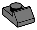 Slope Plate 1 x 1 in Gray, Dark (Flake)