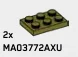 Plate 2 x 3 in Green, Olive Drab (Infinite Green) (Metallic)