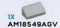 Slope 36 2 x 1 in Gray, Light (Metallic)