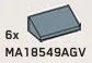 Slope 36 2 x 1 in Gray, Light (Metallic)