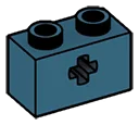 Connector Brick 1 x 2 with cruciform axle hole