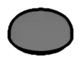 Tile Round 1 x 1 Dome, Low in Gray, Dark (Flake)