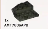 Slope brick 45 2 x 4 inverse skewed forward, left in Green, Jungle (Camo)