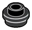Plate Round 1 x 1 with Open Stud in Gray, Dark Charcoal