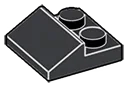 Slope Plate 25 2 x 1 x 2 in Gray, Dark Charcoal