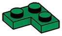 Plate 2 x 2 corner in Green, Forest