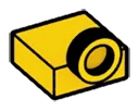 Bracket Tile 1 x 1 with one stud on side, ascending in Yellow, Lemon