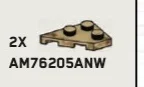 Wedge Plate 2 x 3 without corner, right in Sand, Dark (Camo)
