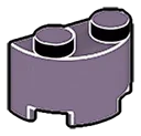 Brick Round 1 x 2 half-round