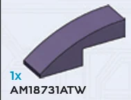Slope 2 x 2 x 6 Curved in Purple, Dark (Metallic)