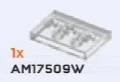 Plate 2 x 3 with 3 studs in Clear (Translucent)