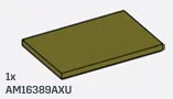 Tile 4 x 6 in Green, Light Olive Drab (Metallic)