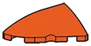 Slope brick 2 x 3 curved slope corner round, left in Orange, Marigold