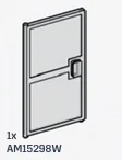 Door 1 x 6 x 4 in Clear (Translucent)
