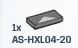 Tile 1 x 2 w/ Printed Light Gray Triangle in Gray, Dark (Flake)