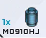Brick Round 1 x 1 in Cyan (Translucent)