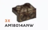 Bracket 1 x 2 - 1 x 2 with studs in Sand, Dark (Camo)
