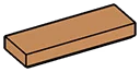 Tile 1 x 3 in Brown, Light Nougat