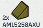 Slope 45 1 x 1 in Green, Light Olive Drab (Metallic)