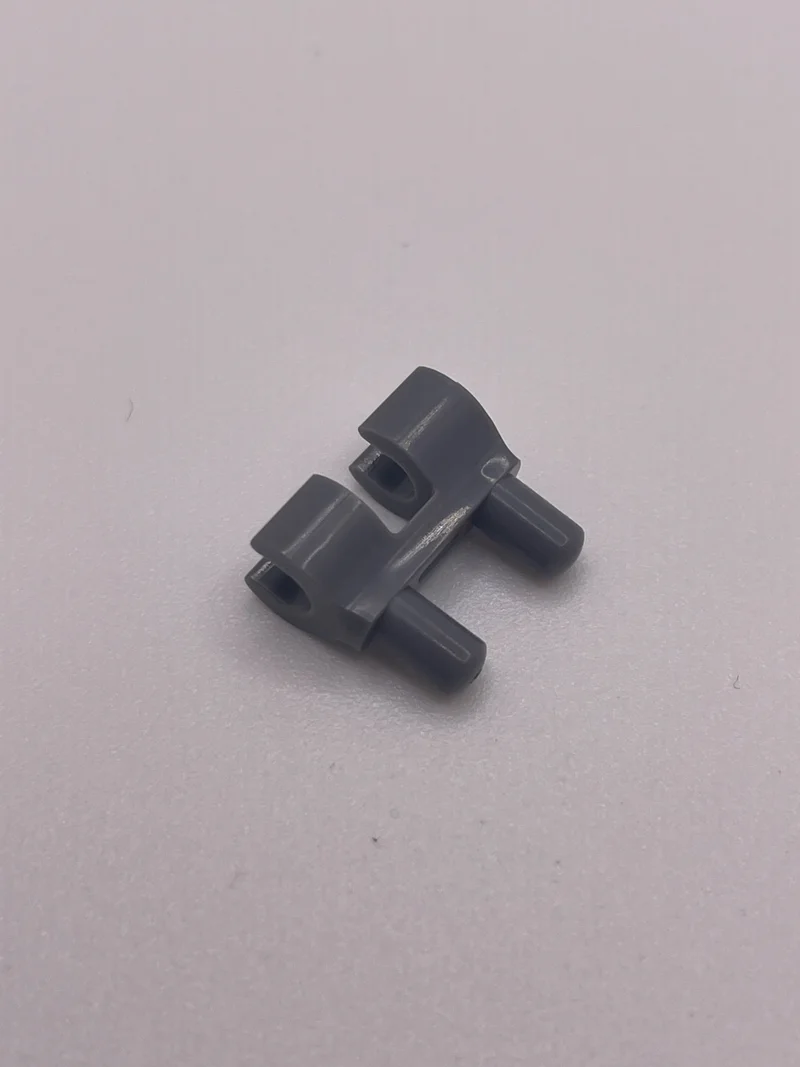Connector, pins with double clip in Gray, Dark (Flake)