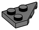 Wedge Plate 2 x 3 without corner, left in Gray, Dark (Flake)