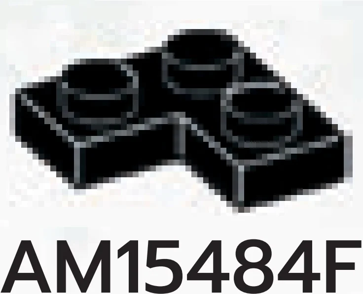 Plate 2 x 2 corner in Black