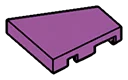 Tile 2 x 2 symmetrical wedge in Magenta, Rich