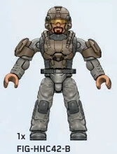 UNSC Marine w/ Shoulders - Desert Camo (Infinite, White Male, Black Goatee)