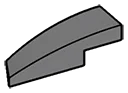 Slope brick 33 1 x 3 curved slope, skewed right in Gray, Dark (Flake)