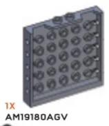 Wall 6 x 5 x 1 perforated in Gray, Light (Metallic)