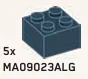 Brick 2 x 2 in Gray, Dark Smoke