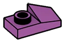 Slope plate 1 x 2 right in Magenta, Rich
