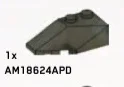 Slope brick 33 2 x 4 double / 45, left in Green, Jungle (Camo)