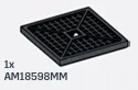 Tile Textured 4 x 4 grill in Gray, Dark (Metallic)