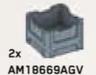 Container: crate 3 x 2 x 3 in Gray, Light (Metallic)