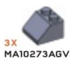 Slope Brick 45 2 x 2 in Gray, Dark (Metallic)