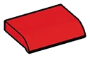 Slope Tile 2.5 x 2 with rounded lip in Red, Flame